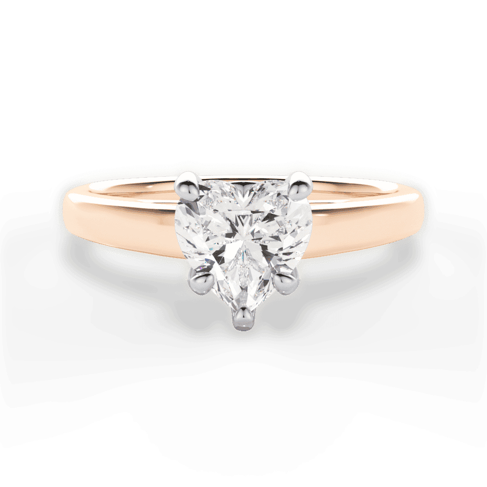 14kt Rose Gold/18kt Rose Gold/heart/top
