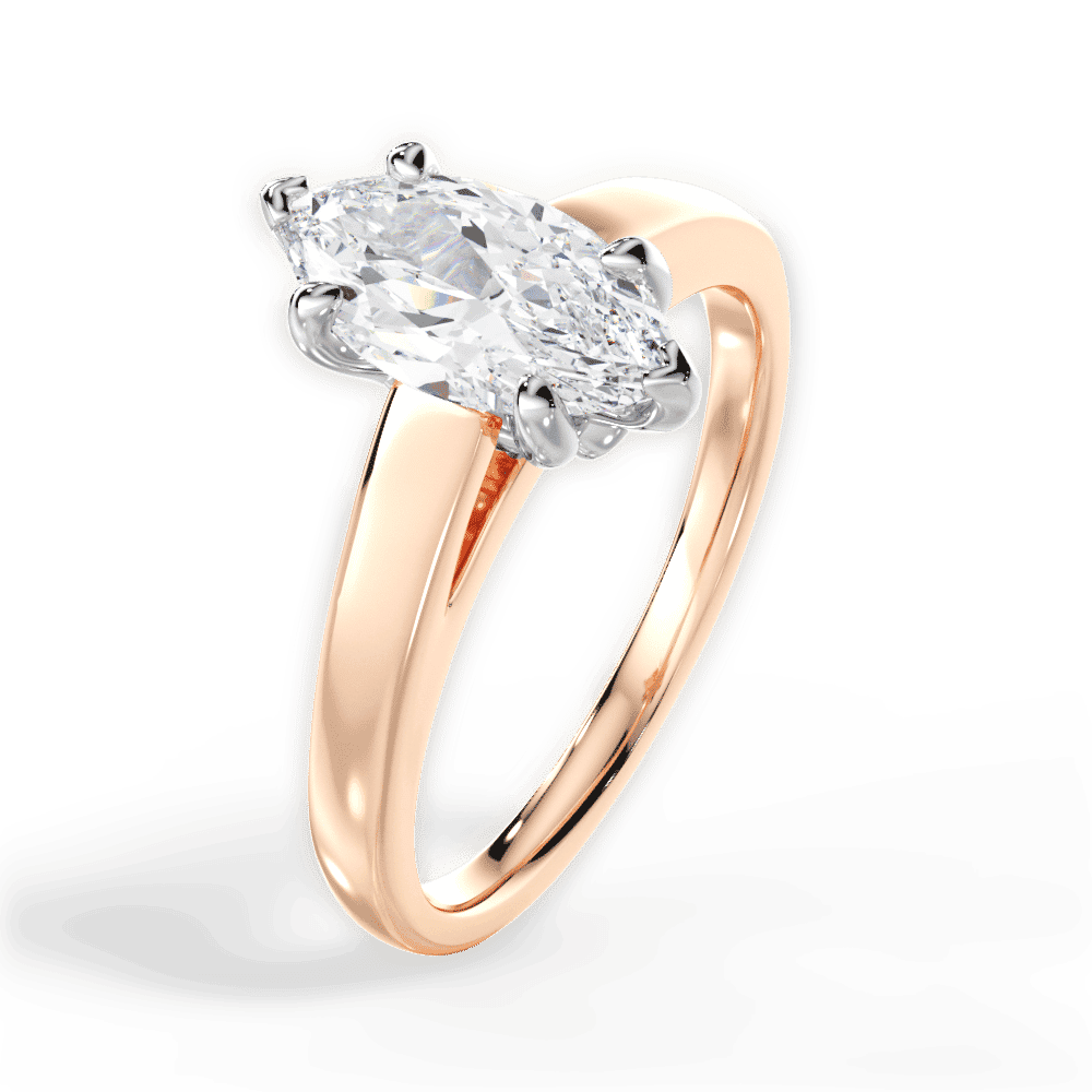 14kt Rose Gold/18kt Rose Gold/marquise/perspective