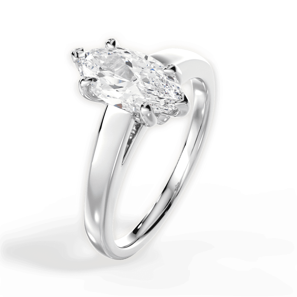 14kt White Gold/18kt White Gold/Platinum/marquise/perspective