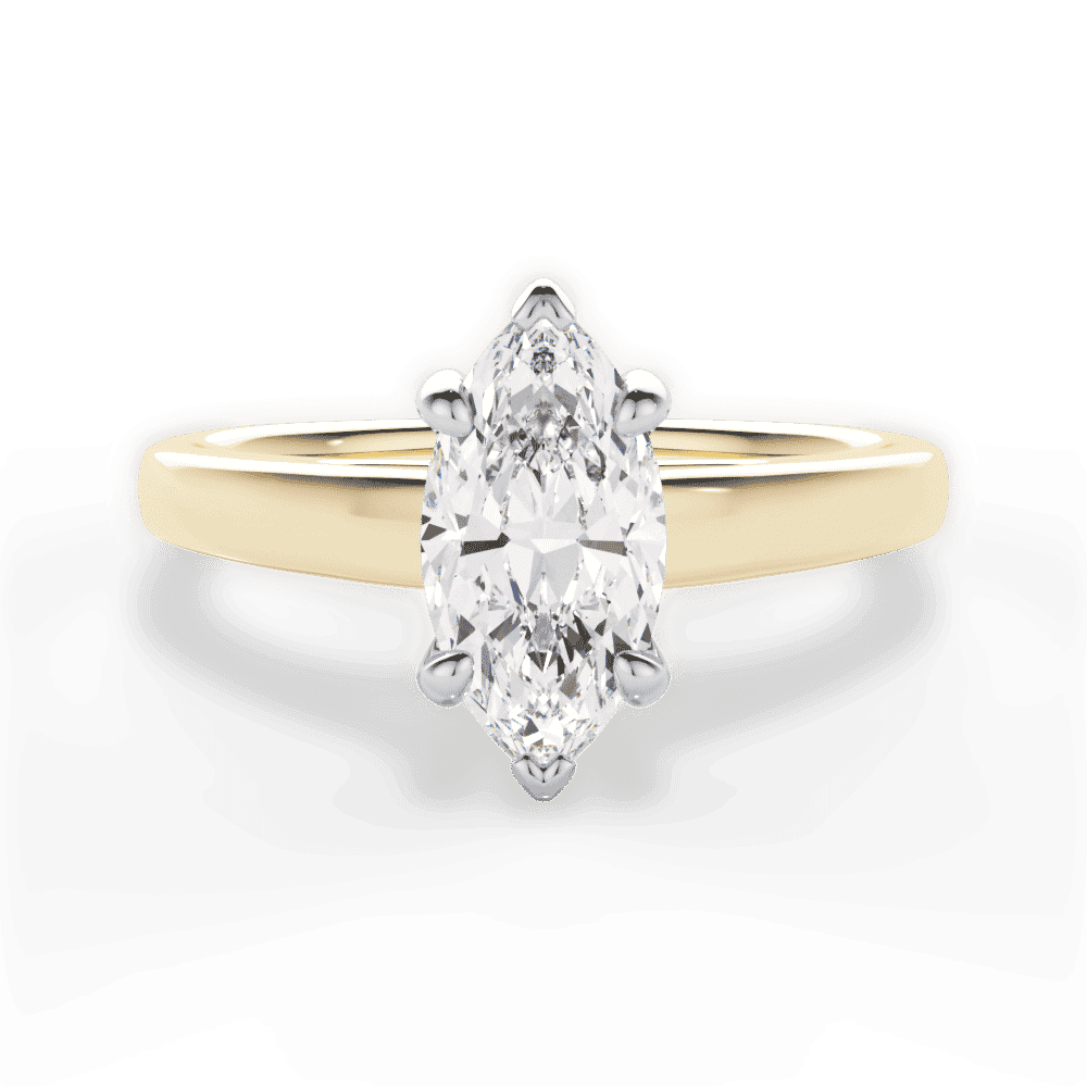 14kt Yellow Gold/18kt Yellow Gold/marquise/top