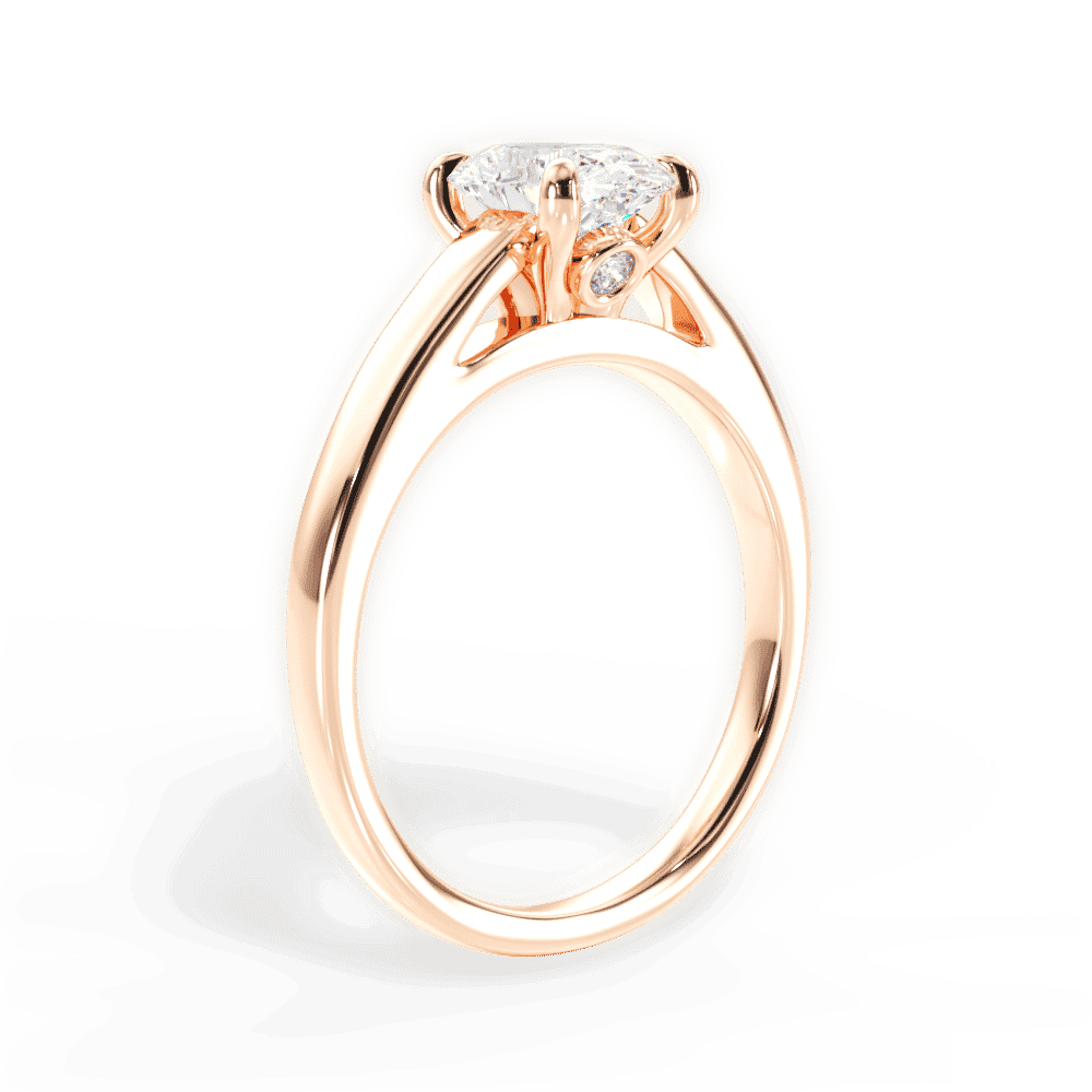 14kt Rose Gold/18kt Rose Gold/oval/front