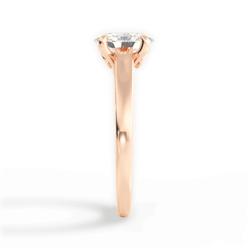 14kt Rose Gold/18kt Rose Gold/oval/side