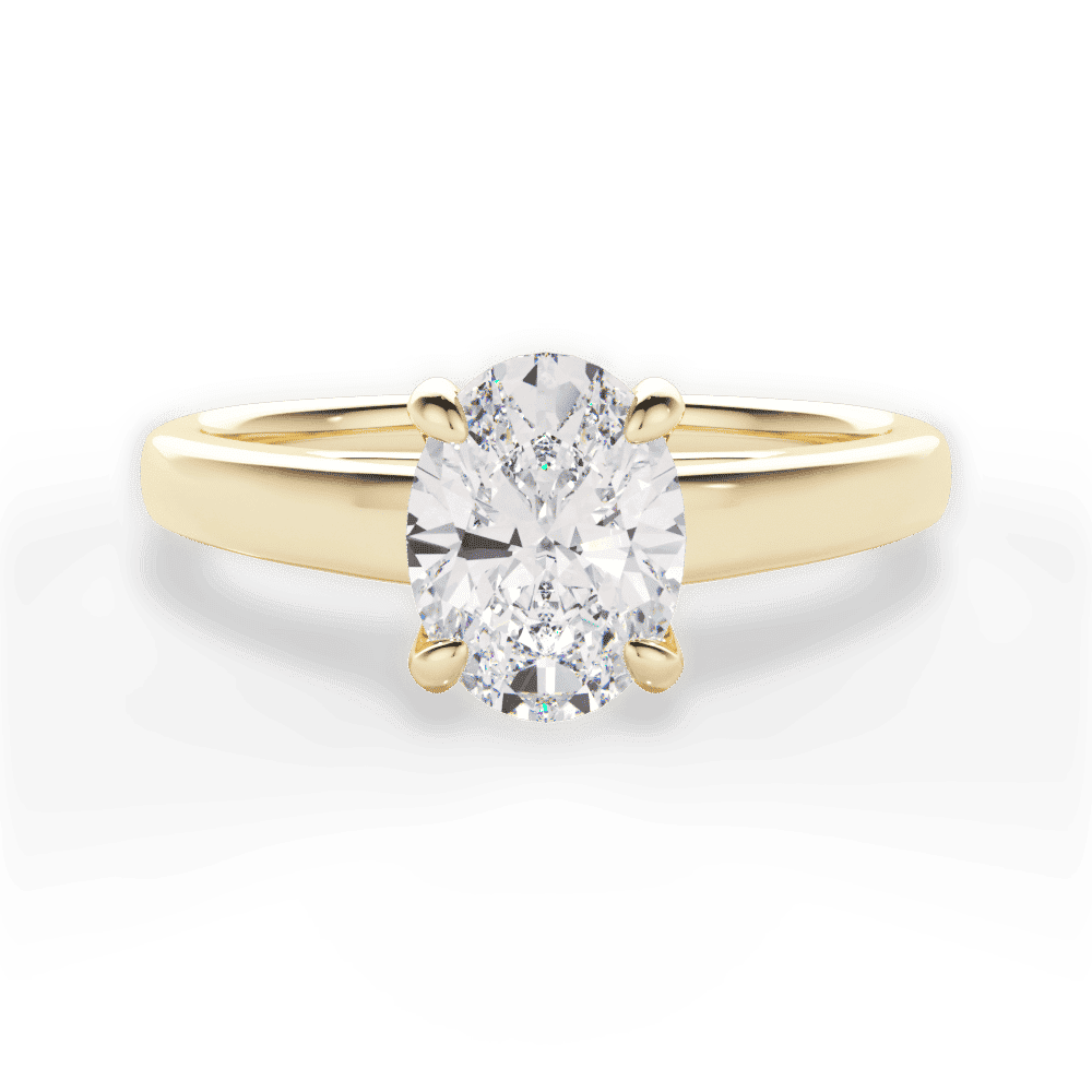 14kt Yellow Gold/18kt Yellow Gold/oval/top