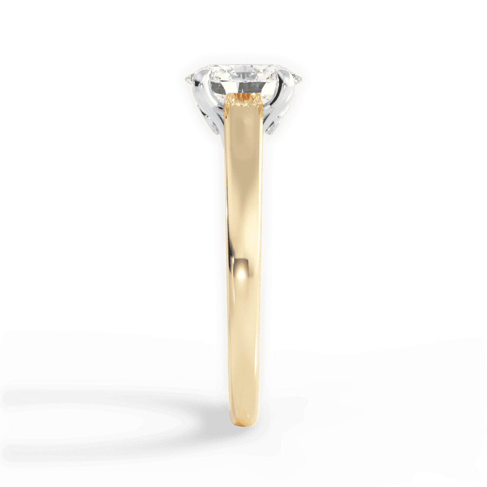 14kt Yellow Gold/18kt Yellow Gold/oval/side