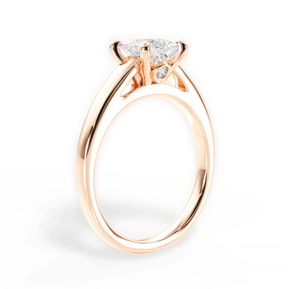 14kt Rose Gold/18kt Rose Gold/princess/front