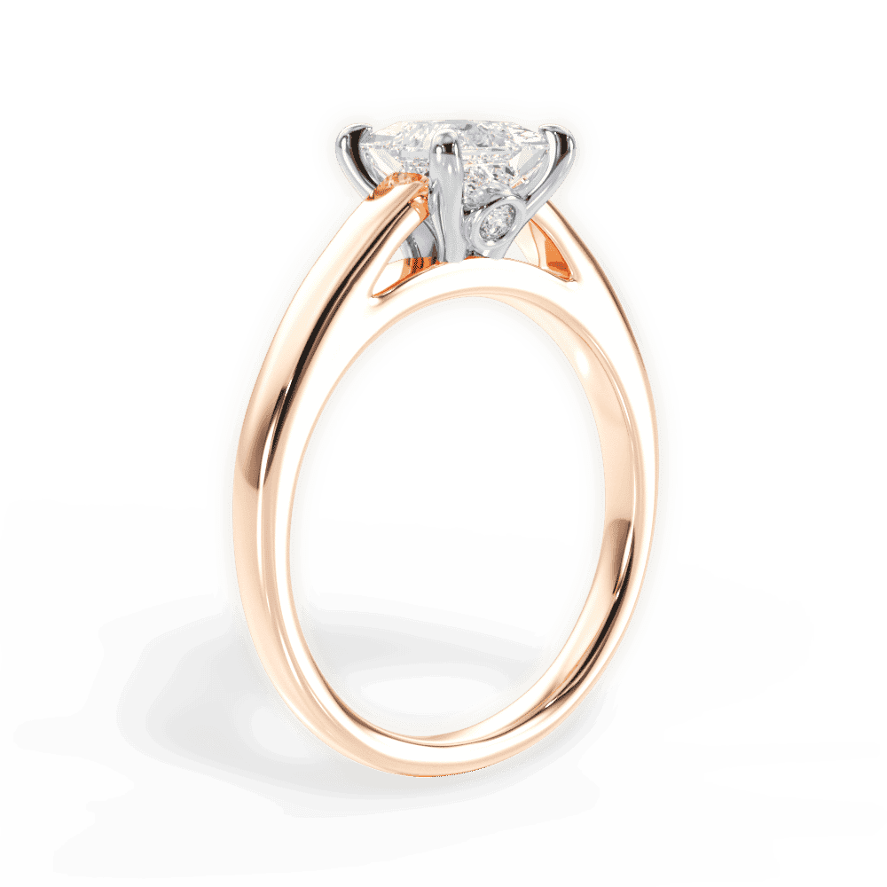 14kt Rose Gold/18kt Rose Gold/princess/front