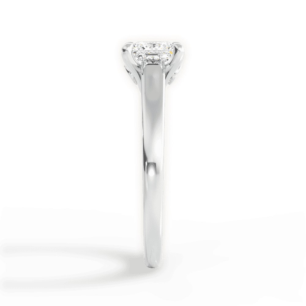14kt White Gold/18kt White Gold/Platinum/princess/side