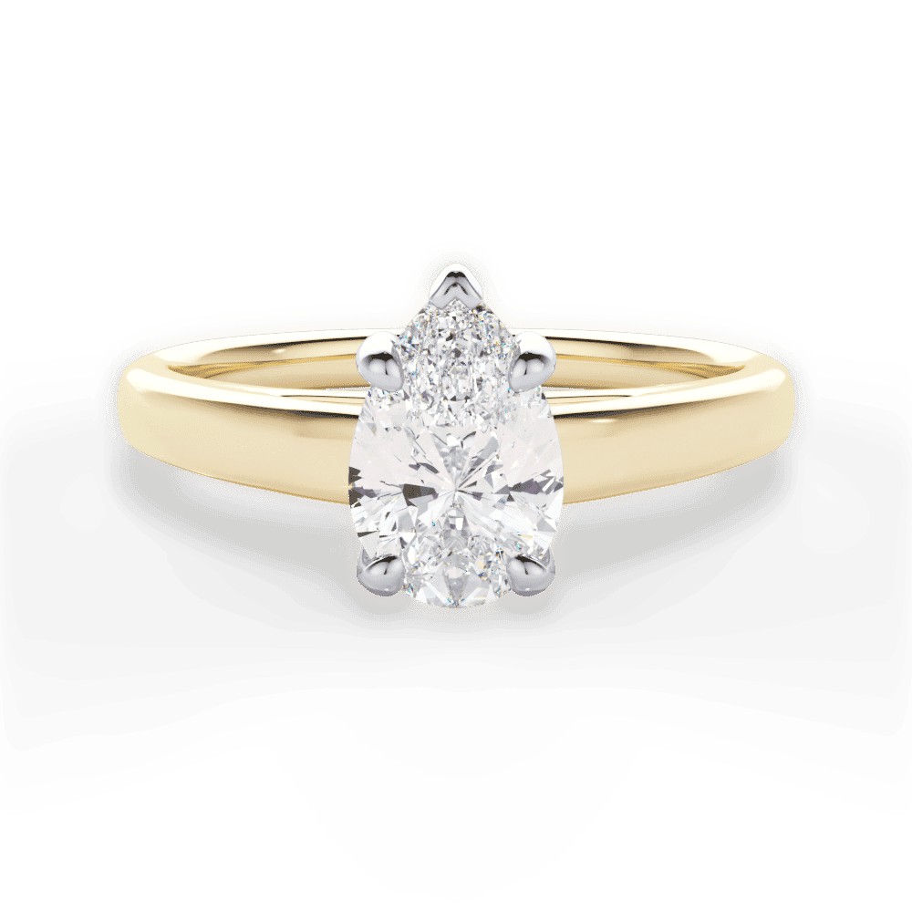 14kt Yellow Gold/18kt Yellow Gold/pear/top