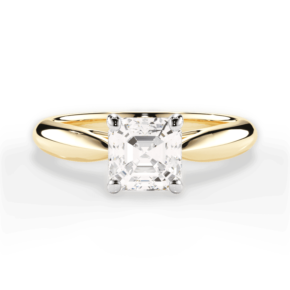 14kt Yellow Gold/18kt Yellow Gold/asscher/top
