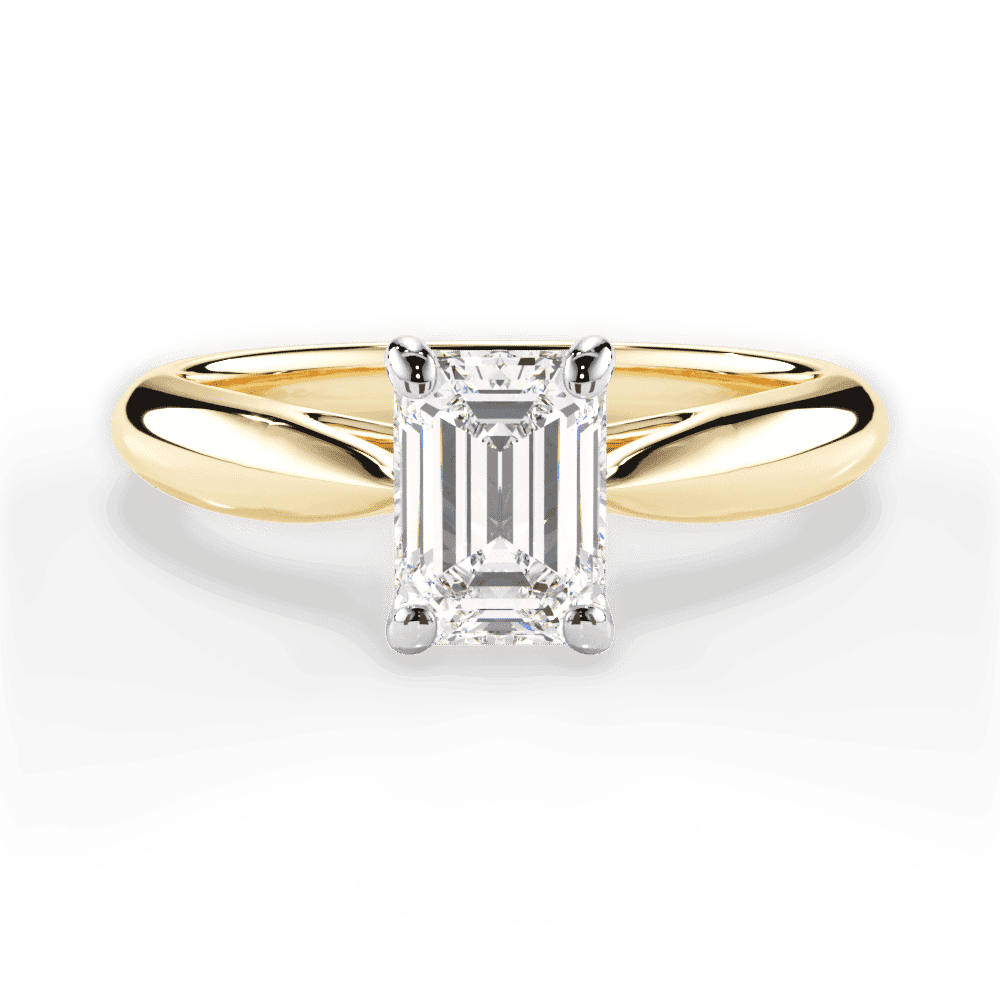14kt Yellow Gold/18kt Yellow Gold/emerald/top
