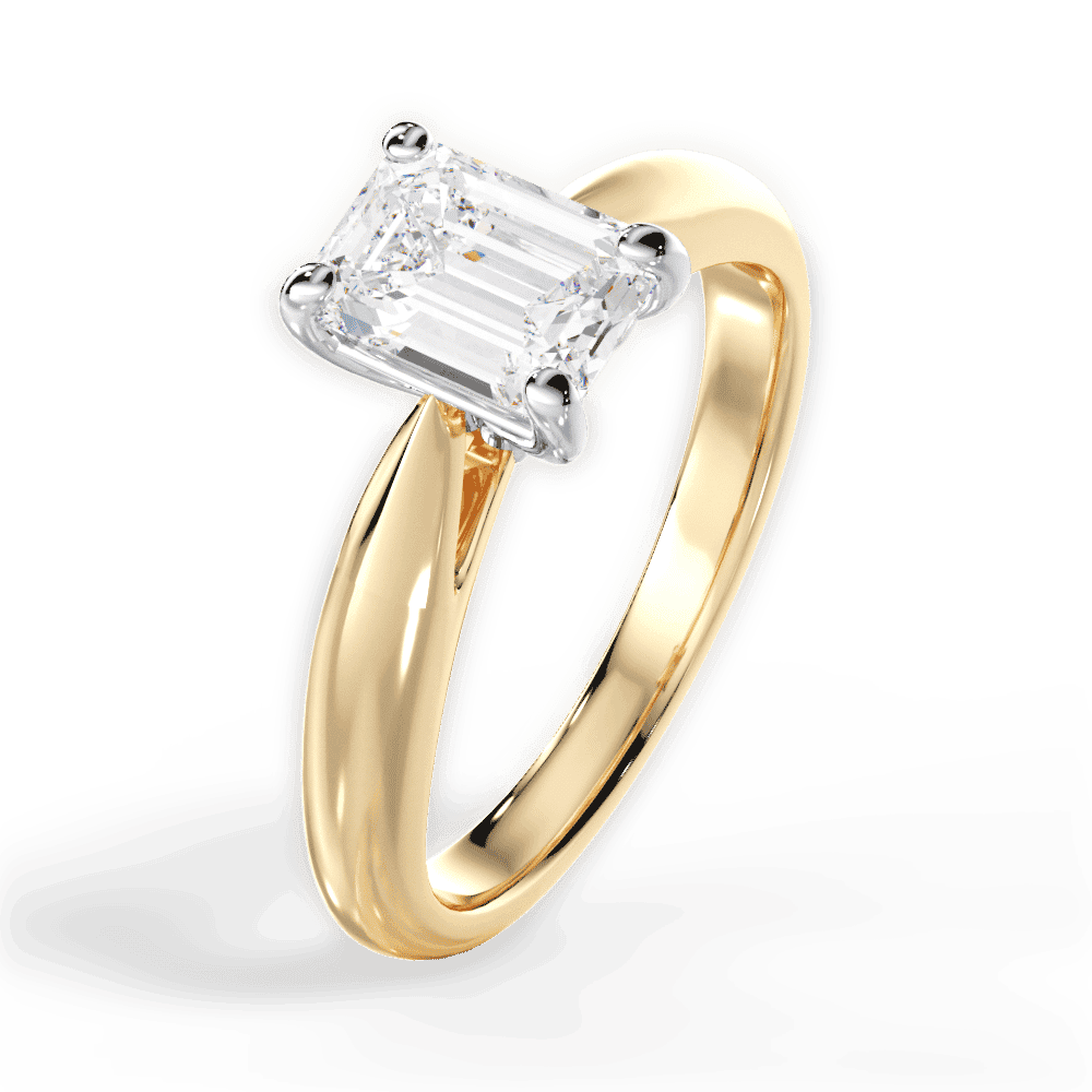 14kt Yellow Gold/18kt Yellow Gold/emerald/perspective