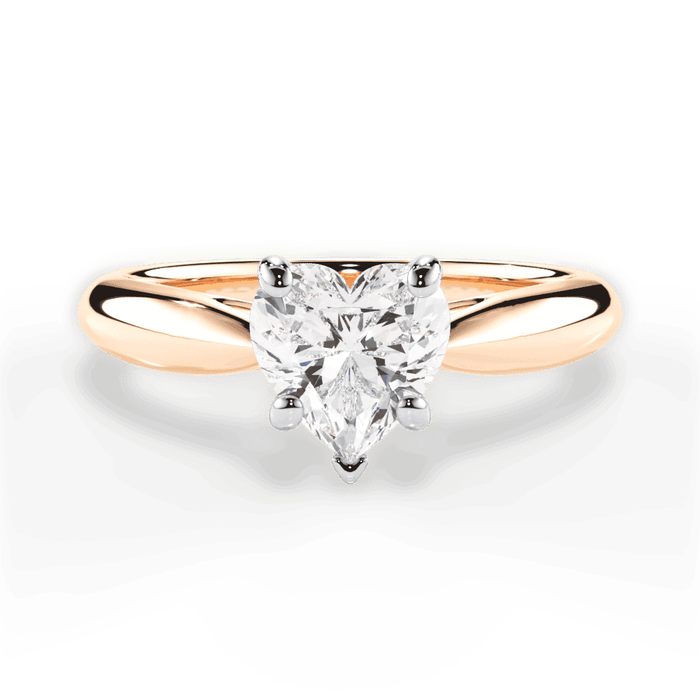 14kt Rose Gold/18kt Rose Gold/heart/top