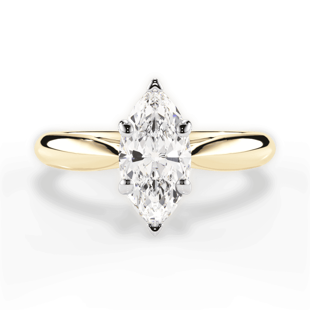 14kt Yellow Gold/18kt Yellow Gold/marquise/top
