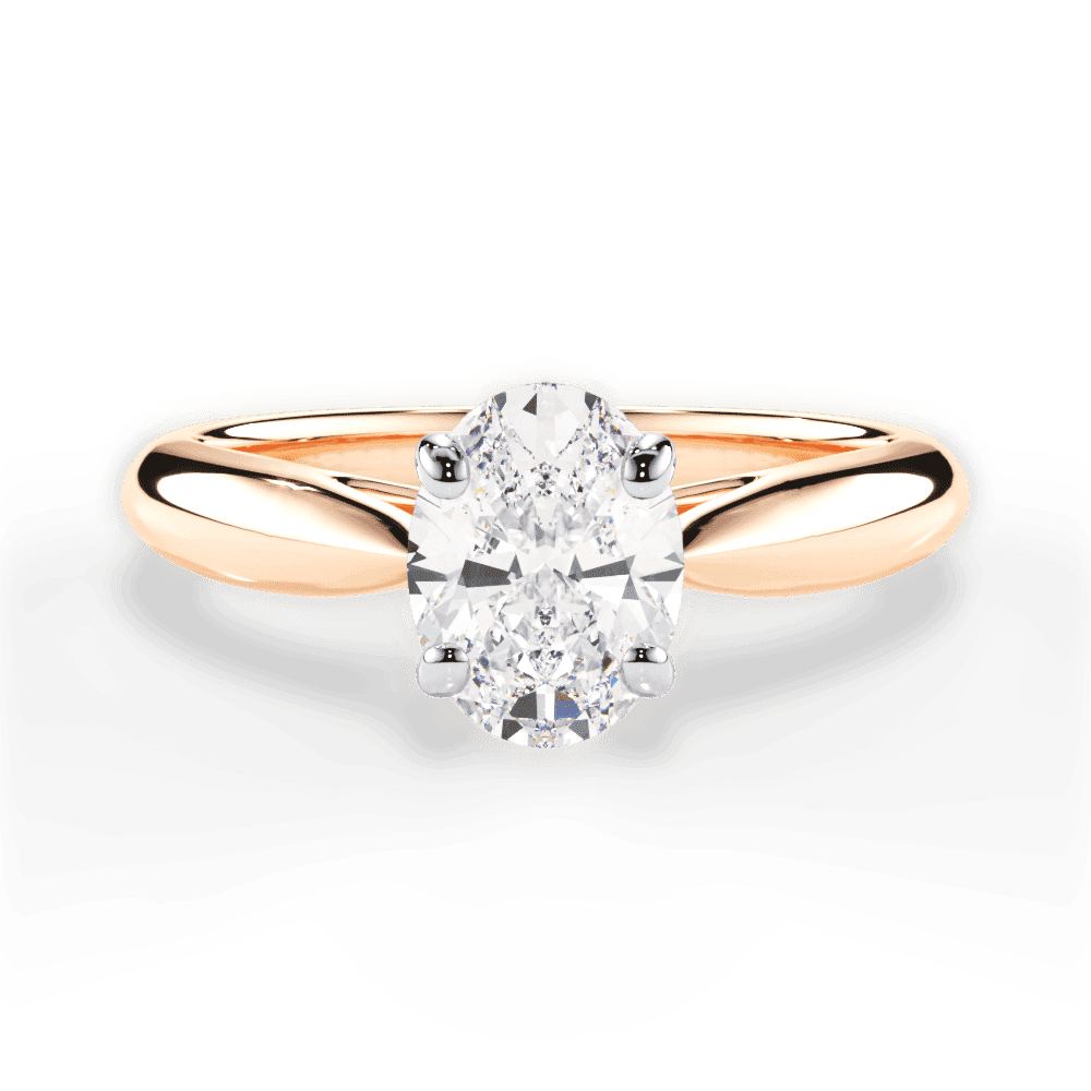 14kt Rose Gold/18kt Rose Gold/oval/top