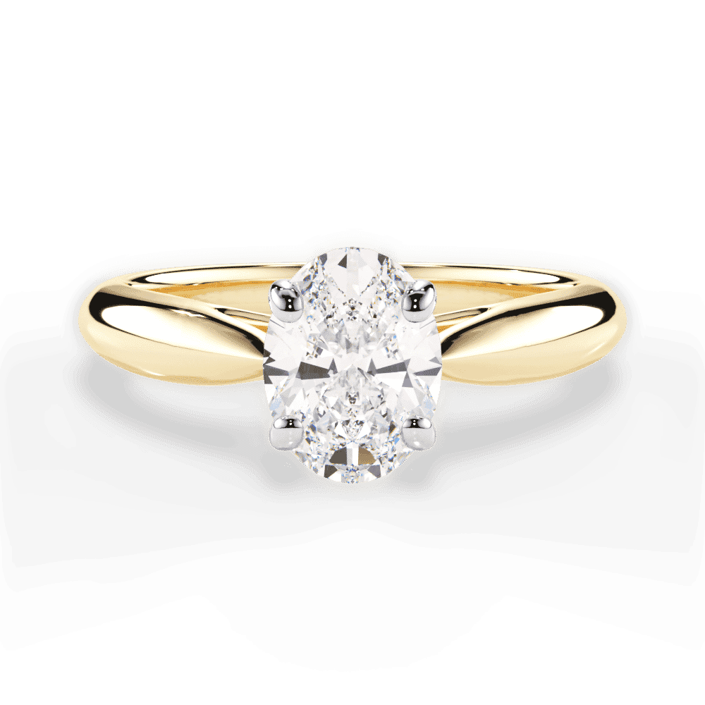 14kt Yellow Gold/18kt Yellow Gold/oval/top