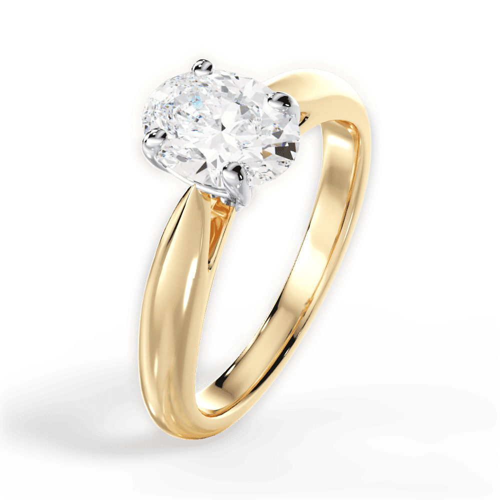14kt Yellow Gold/18kt Yellow Gold/oval/perspective