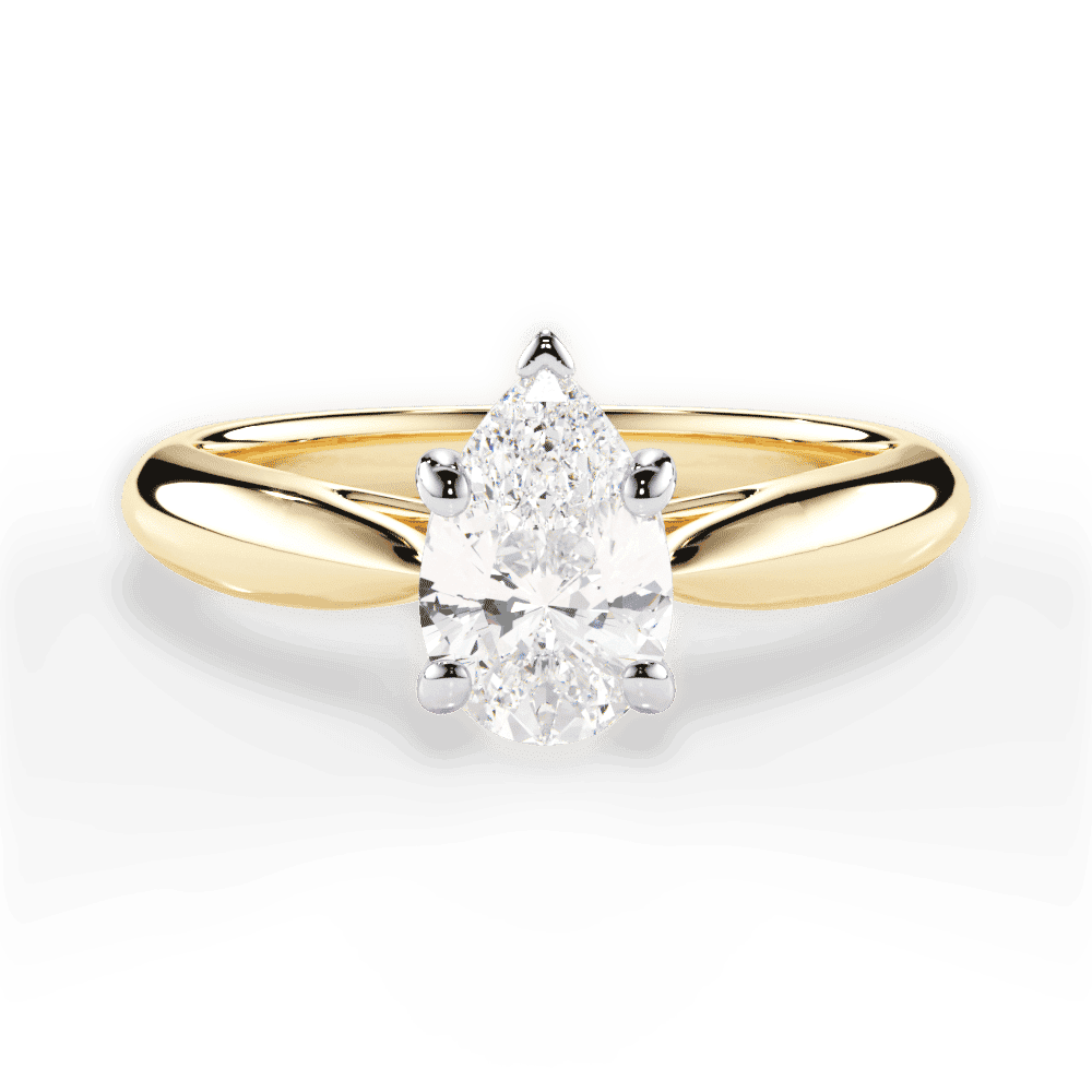 14kt Yellow Gold/18kt Yellow Gold/pear/top