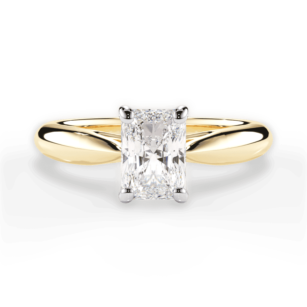 14kt Yellow Gold/18kt Yellow Gold/radiant/top