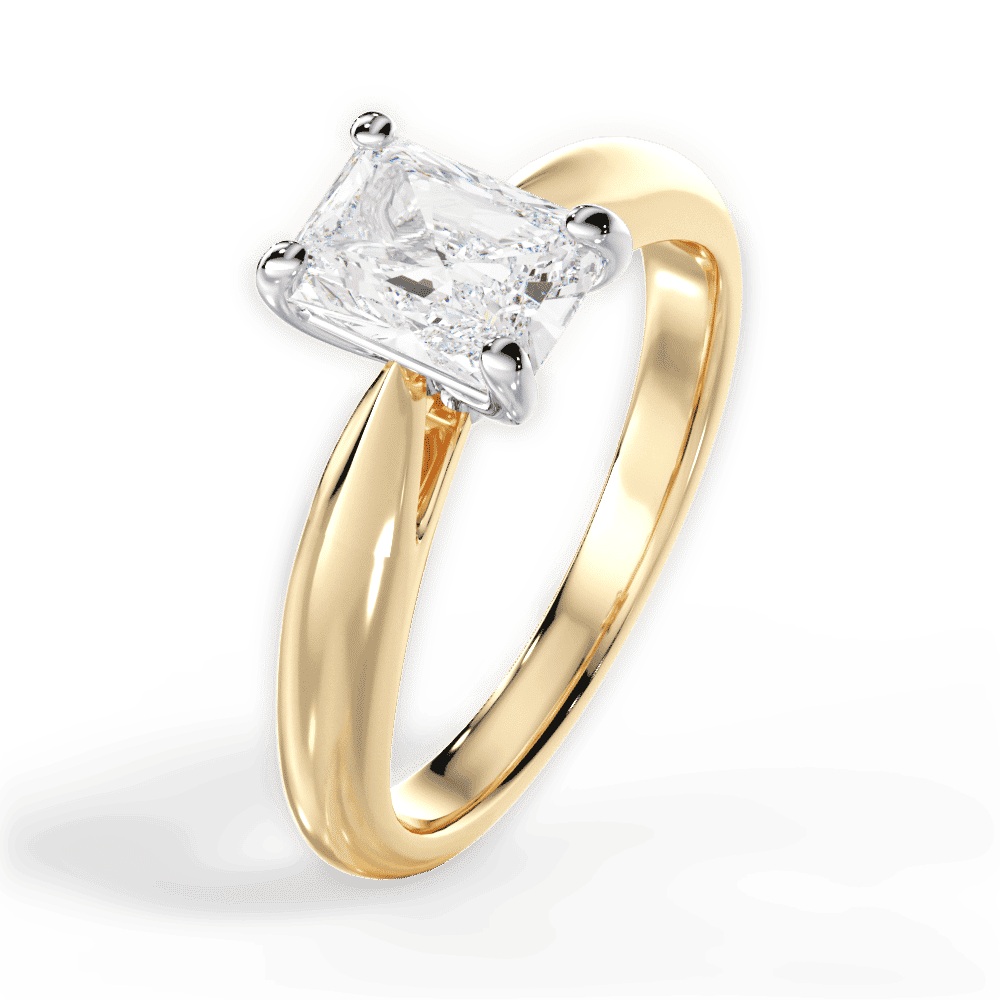 14kt Yellow Gold/18kt Yellow Gold/radiant/perspective