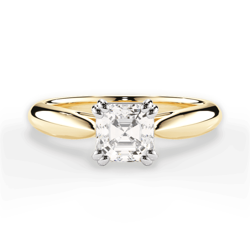 14kt Yellow Gold/18kt Yellow Gold/asscher/top