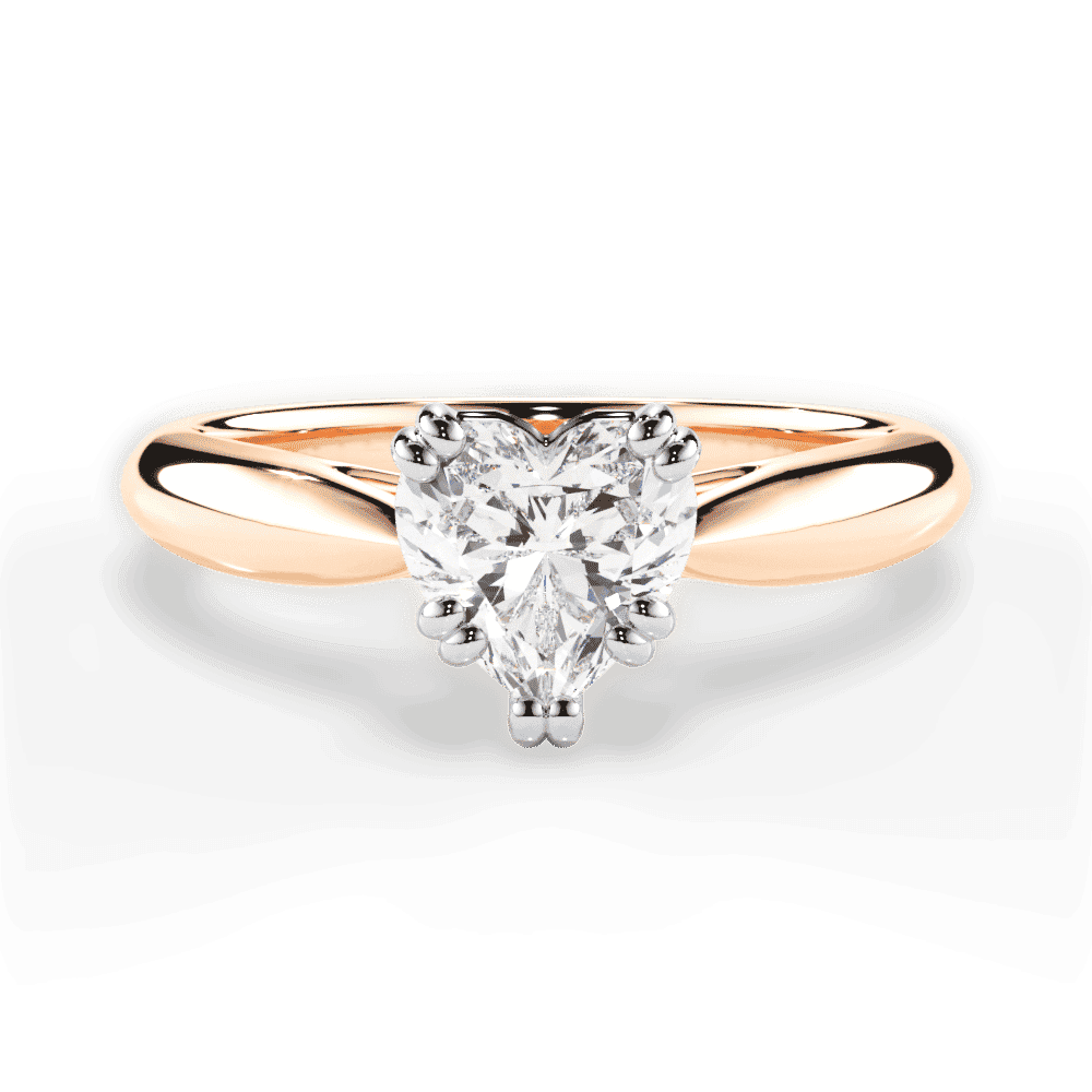 14kt Rose Gold/18kt Rose Gold/heart/top