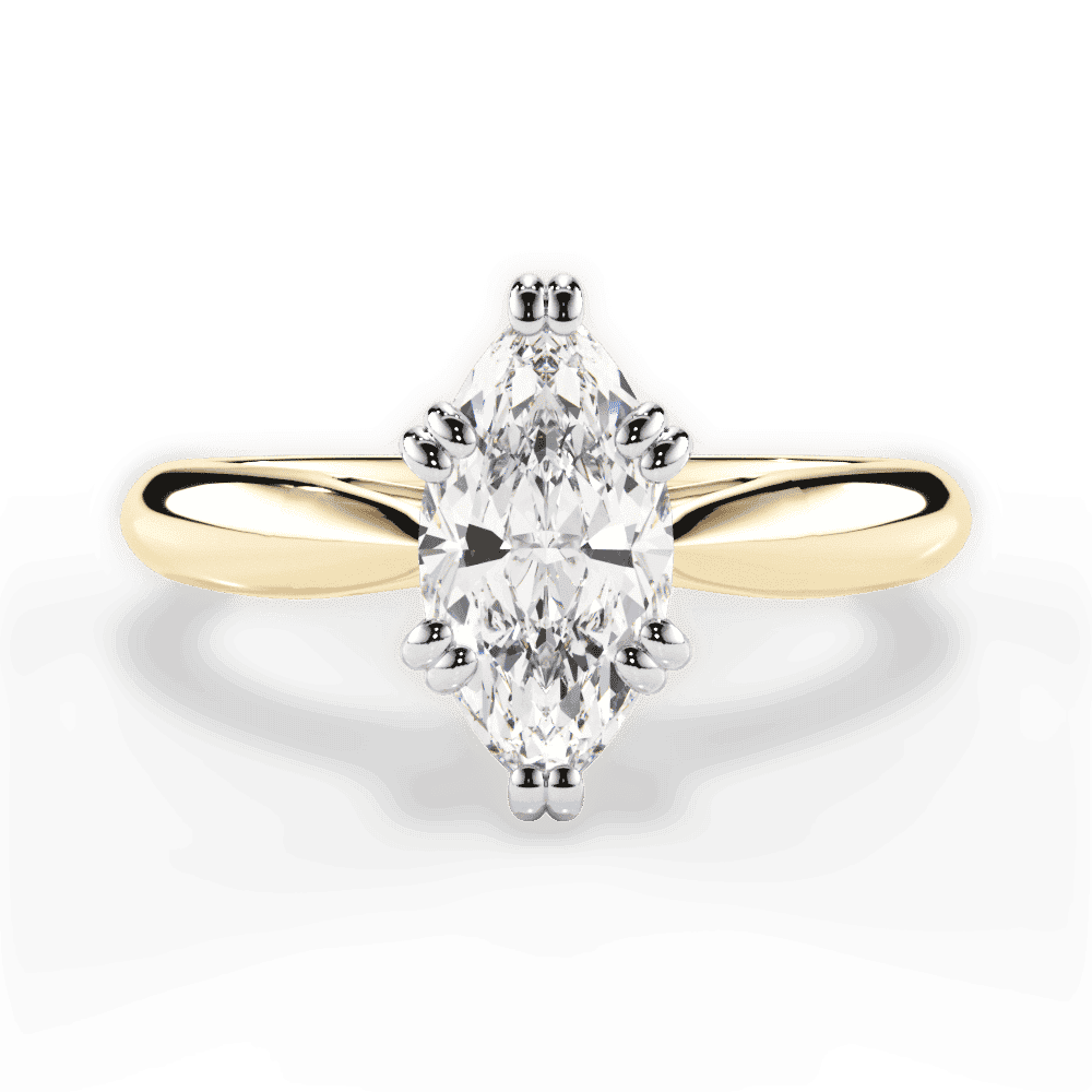 14kt Yellow Gold/18kt Yellow Gold/marquise/top