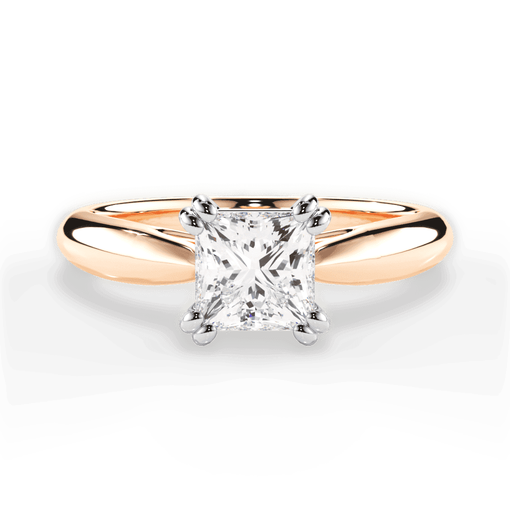 14kt Rose Gold/18kt Rose Gold/princess/top