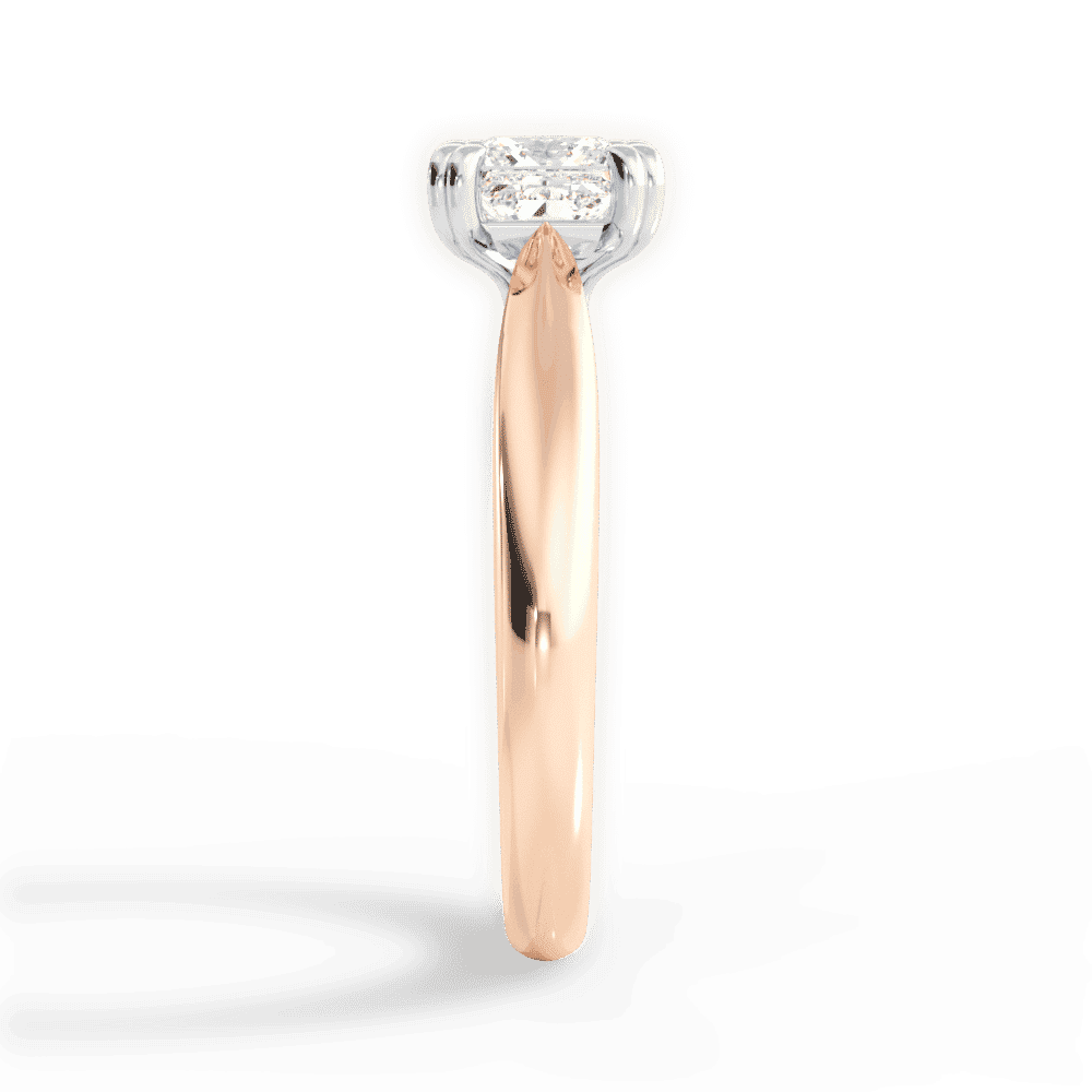 14kt Rose Gold/18kt Rose Gold/princess/side