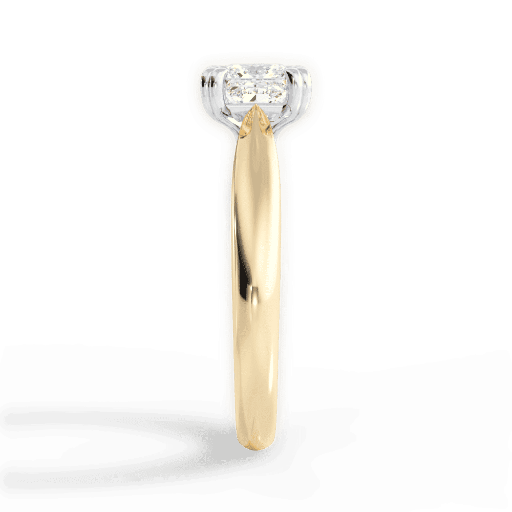 14kt Yellow Gold/18kt Yellow Gold/princess/side