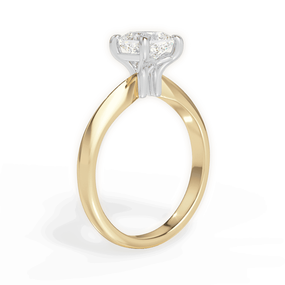 14kt Yellow Gold/18kt Yellow Gold/cushion/front