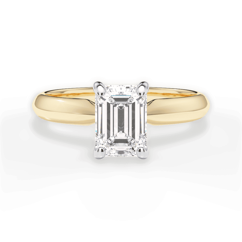 14kt Yellow Gold/18kt Yellow Gold/emerald/top