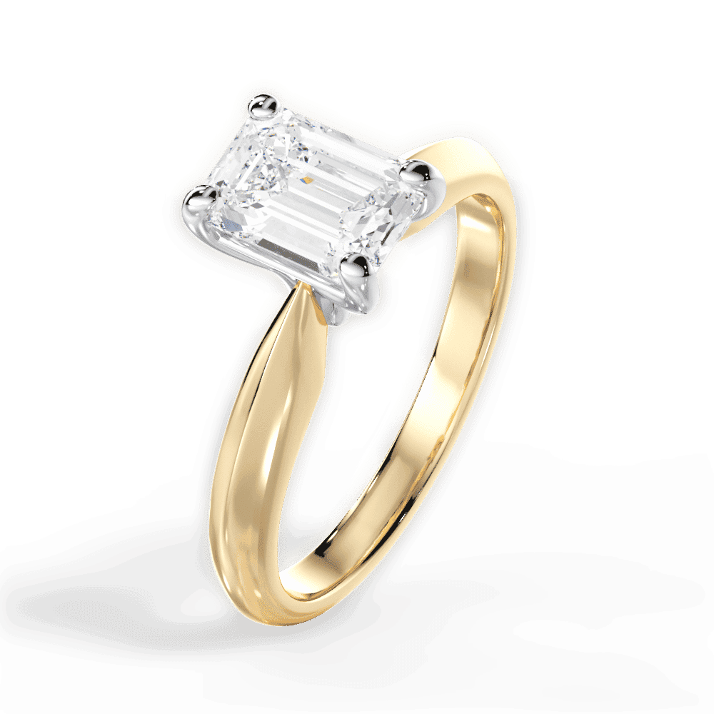 14kt Yellow Gold/18kt Yellow Gold/emerald/perspective