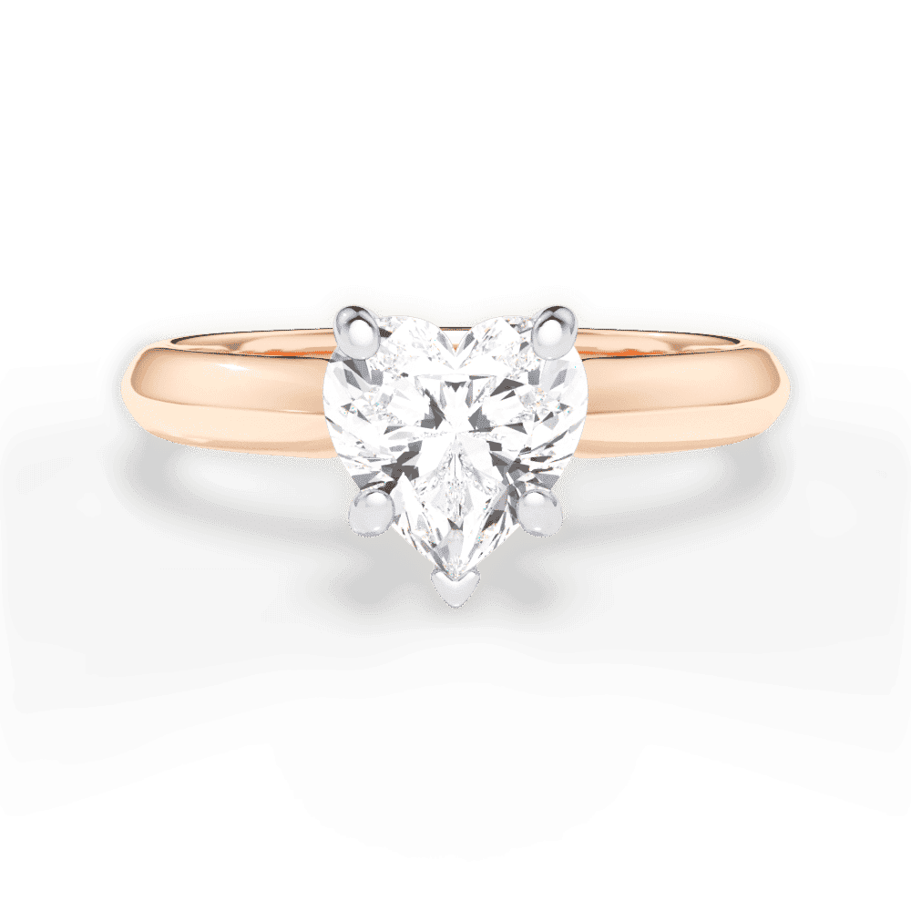 14kt Rose Gold/18kt Rose Gold/heart/top