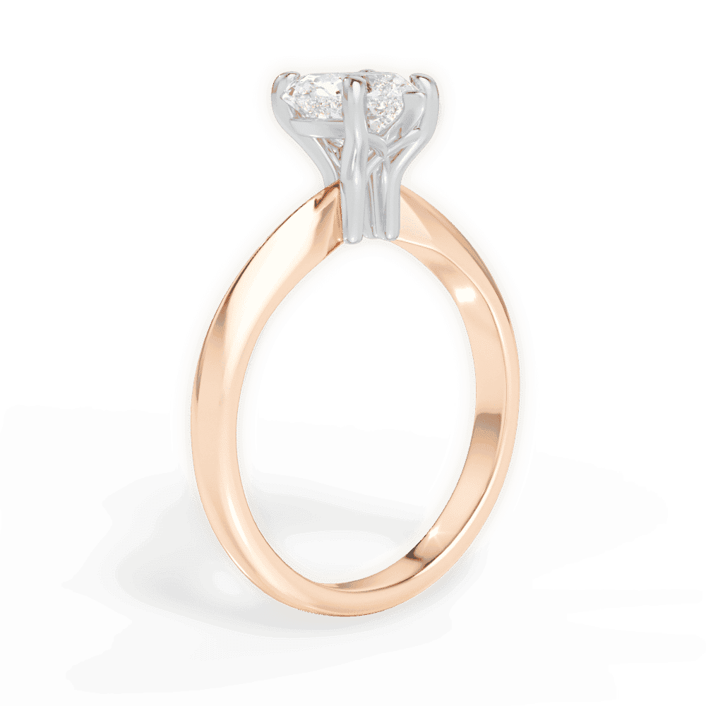 14kt Rose Gold/18kt Rose Gold/heart/front