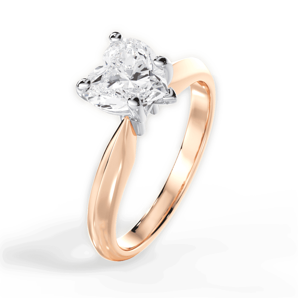 14kt Rose Gold/18kt Rose Gold/heart/perspective