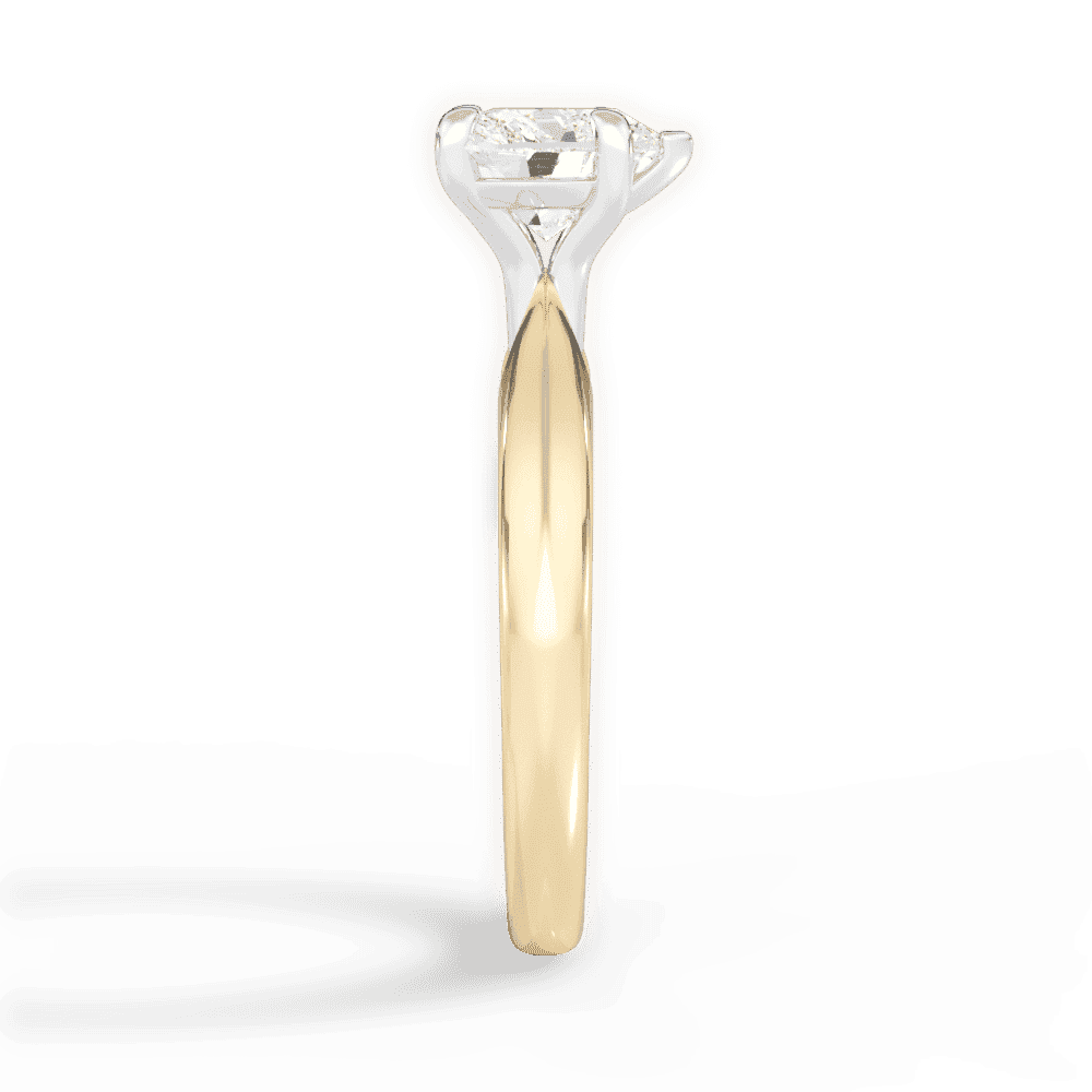 14kt Yellow Gold/18kt Yellow Gold/heart/side