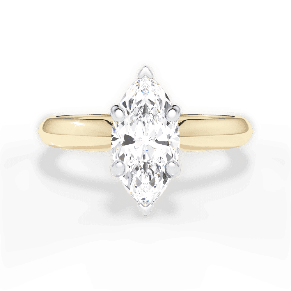 14kt Yellow Gold/18kt Yellow Gold/marquise/top