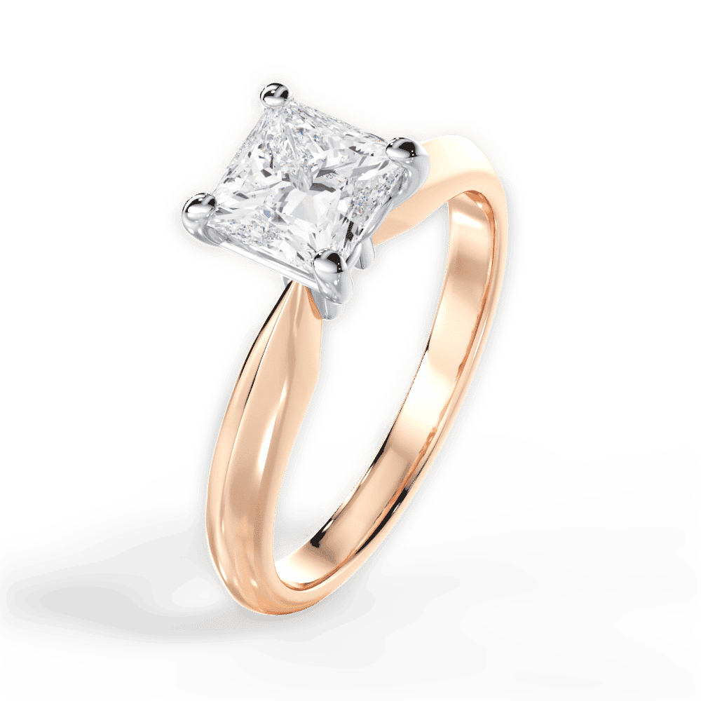 14kt Rose Gold/18kt Rose Gold/princess/perspective