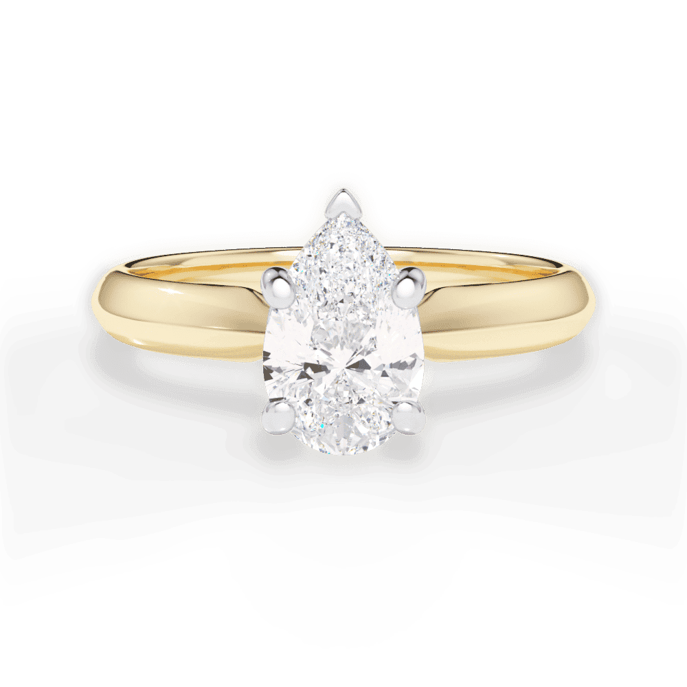 14kt Yellow Gold/18kt Yellow Gold/pear/top