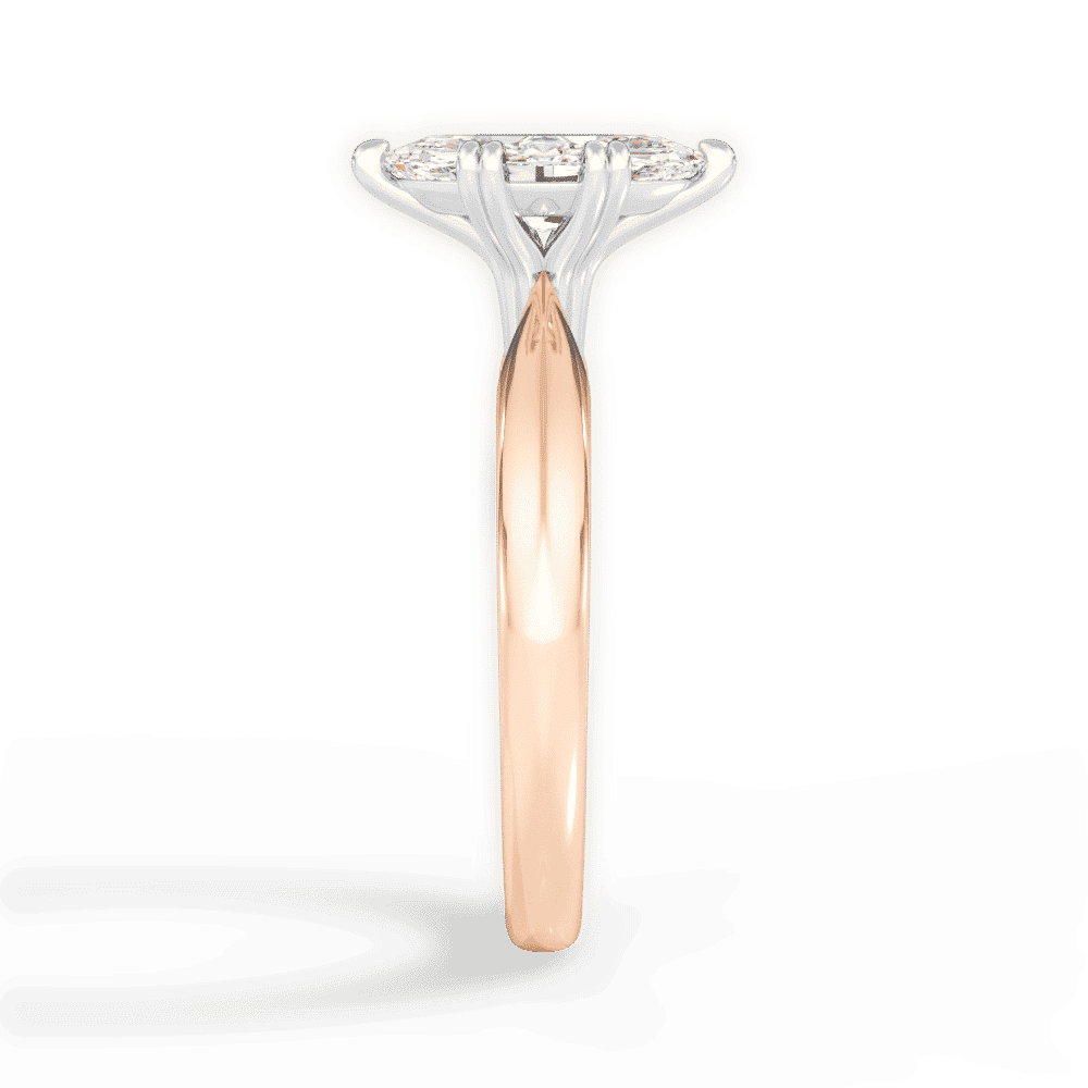 14kt Rose Gold/18kt Rose Gold/marquise/side