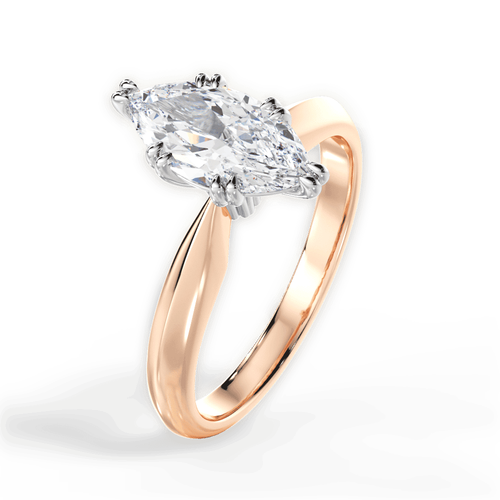 14kt Rose Gold/18kt Rose Gold/marquise/perspective