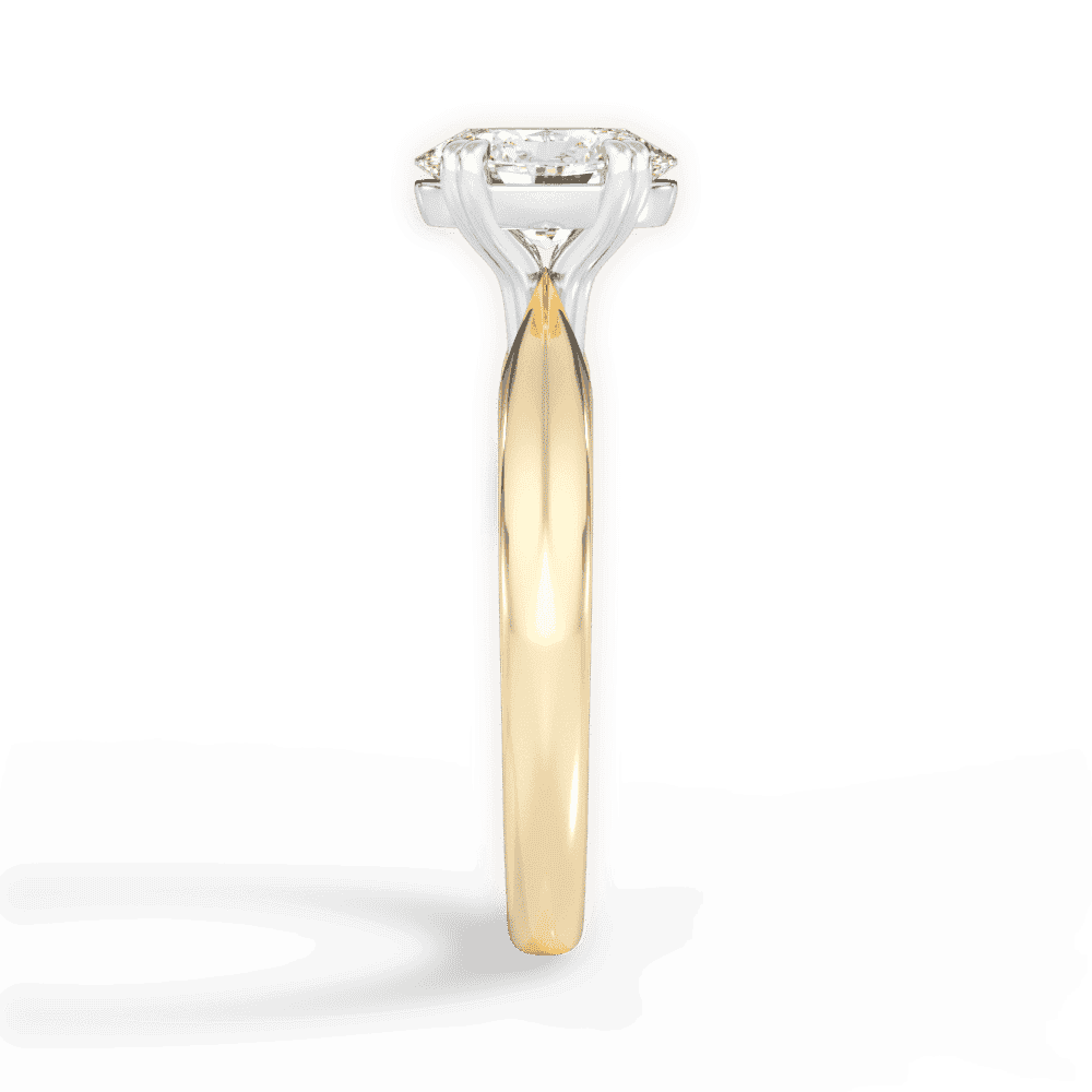14kt Yellow Gold/18kt Yellow Gold/oval/side