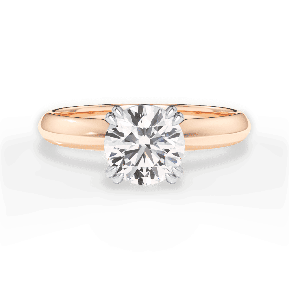 14kt Rose Gold/18kt Rose Gold/round/top