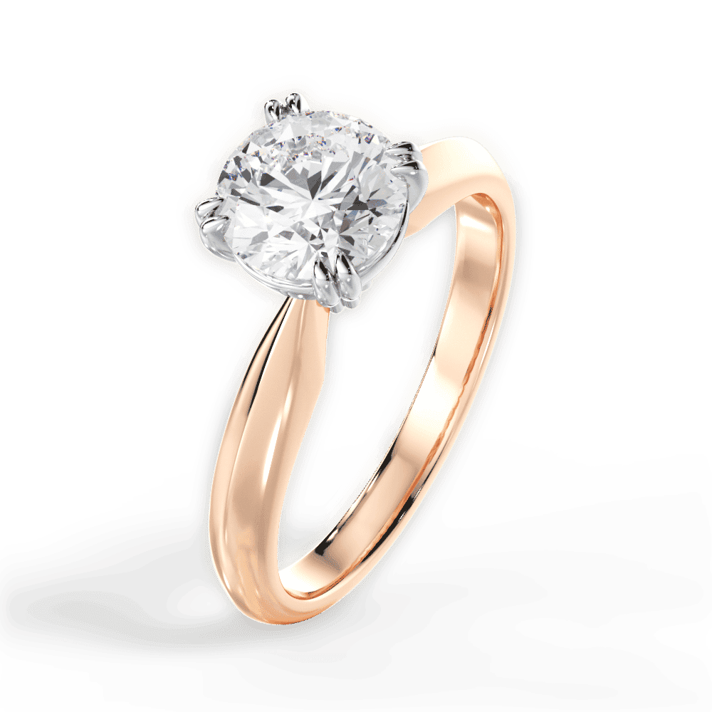 14kt Rose Gold/18kt Rose Gold/round/perspective