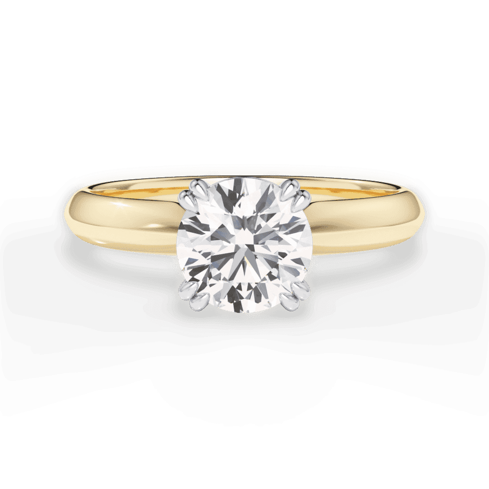 14kt Yellow Gold/18kt Yellow Gold/round/top