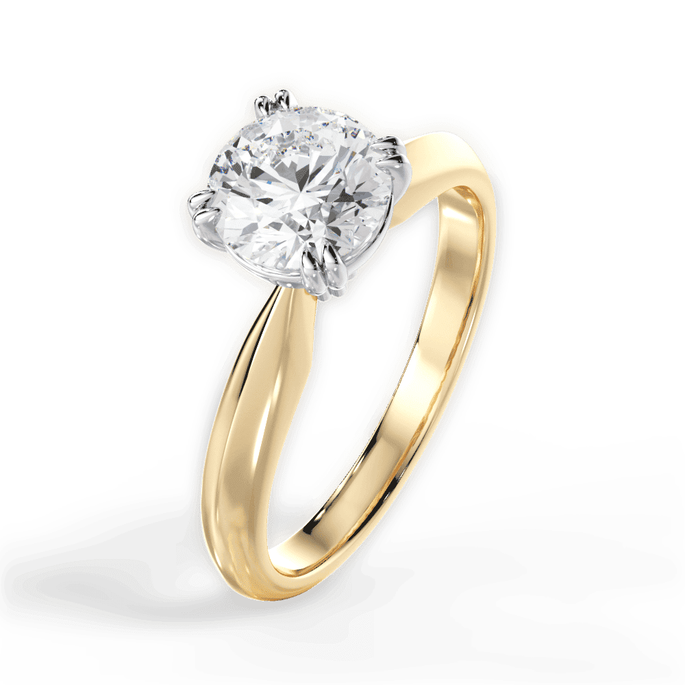 14kt Yellow Gold/18kt Yellow Gold/round/perspective