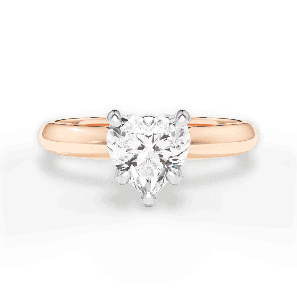 14kt Rose Gold/18kt Rose Gold/heart/top