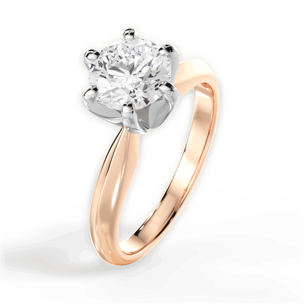 14kt Rose Gold/18kt Rose Gold/round/perspective