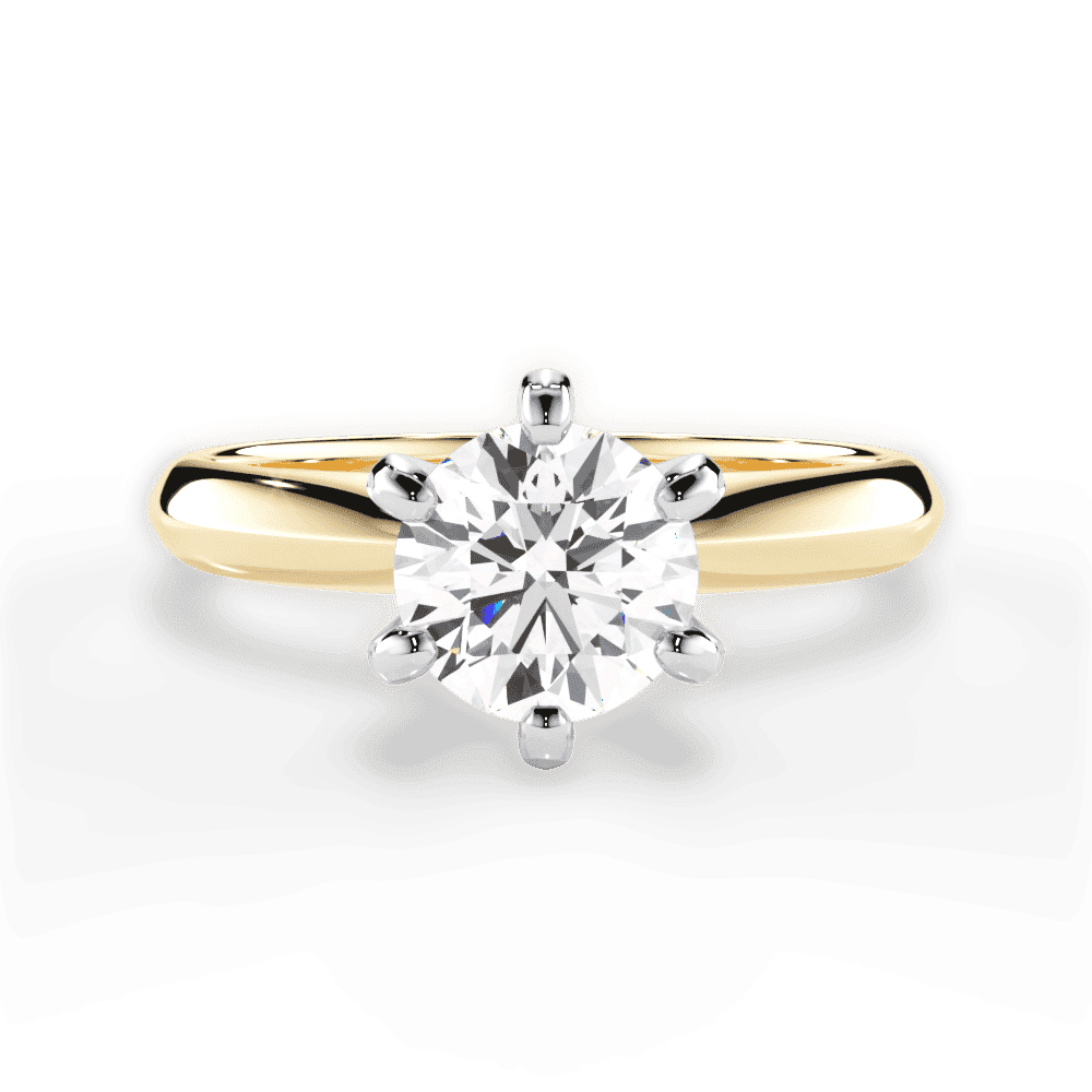 14kt Yellow Gold/18kt Yellow Gold/round/top