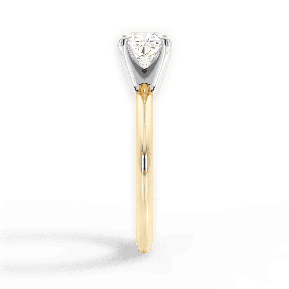 14kt Yellow Gold/18kt Yellow Gold/cushion/side